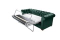 Canapea extensibila Oxford Chesterfield, 3 locuri, Green