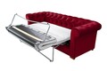 Canapea extensibila Oxford Chesterfield, 3 locuri, Red