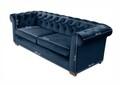 Canapea extensibila Oxford Chesterfield, 3 locuri, Dark Blue
