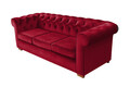 Canapea Oxford Chesterfield, 3 locuri, Rosu
