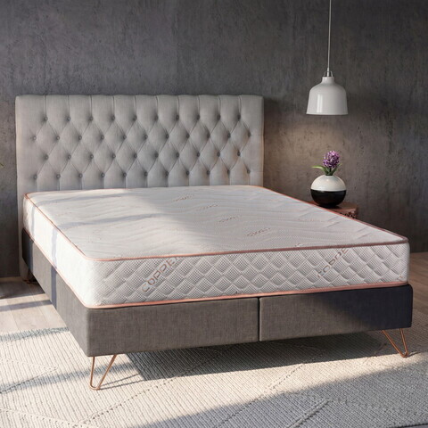 Saltea ortopedica, Copper Memory Free Air, Husa hipoalergenica, Dual Confort