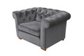 Fotoliu Oxford Chesterfield, Gri antracit