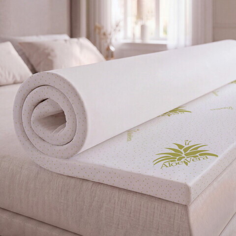 Topper Aloe Vera ESSENTIAL, Husa Hipoalergenica, husa detasabila, Lavabila