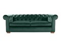 Canapea extensibila Oxford Chesterfield, 3 locuri, Green
