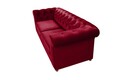 Canapea extensibila Oxford Chesterfield, 3 locuri, Red