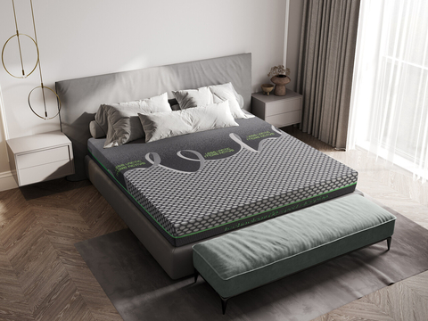 Saltea ortopedica, Cloud Active Latex, 90x200x23 cm, Husa Hipoalergenica, Dual Confort