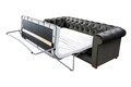Canapea extensibila Oxford Chesterfield, 3 locuri, Antracit