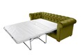 Canapea extensibila Oxford Chesterfield, 3 locuri, Olive