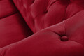 Canapea Oxford Chesterfield, 3 locuri, Rosu