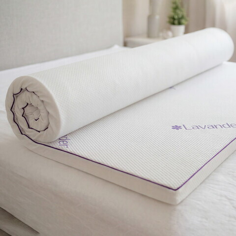 Topper Dual Confort Lavanda Memory, 160x200 cm, 7 Zone de Confort