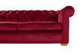 Canapea extensibila Oxford Chesterfield, 3 locuri, Red