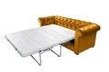 Canapea extensibila Oxford Chesterfield, 3 locuri, Mustard