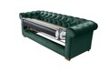 Canapea extensibila Oxford Chesterfield, 3 locuri, Green