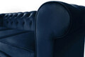 Canapea Oxford Chesterfield, 3 locuri, Albastru