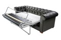Canapea extensibila Oxford Chesterfield, 3 locuri, Antracit