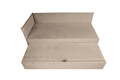 Pat copii Merlin extensibil 90x200 cm, bej deschis, orientare stanga