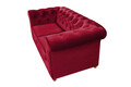 Canapea Oxford Chesterfield, 2 locuri, Rosu