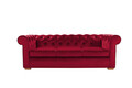 Canapea Oxford Chesterfield, 3 locuri, Rosu