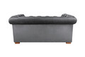 Canapea Oxford Chesterfield, 2 locuri, Gri antracit