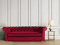 Canapea Oxford Chesterfield, 3 locuri, Rosu