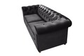 Canapea extensibila Oxford Chesterfield, 3 locuri, Graphite