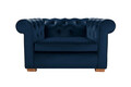 Fotoliu Oxford Chesterfield, Albastru