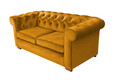 Canapea Oxford Chesterfield, 2 locuri, Mustard