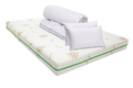 Pachet saltea ortopedica Relax Aloe Vera 140x200x17 cm, spuma  Memory 2 cm, pilota 200x220 cm si 2 perne 50x70 cm