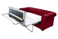 Canapea extensibila Oxford Chesterfield, 3 locuri, Red
