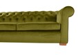 Canapea extensibila Oxford Chesterfield, 3 locuri, Olive