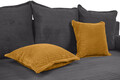 Canapea extensibil Perugia, textil reyat, Graphite