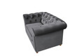 Fotoliu Oxford Chesterfield, Gri antracit