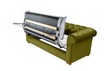 Canapea extensibila Oxford Chesterfield, 3 locuri, Olive