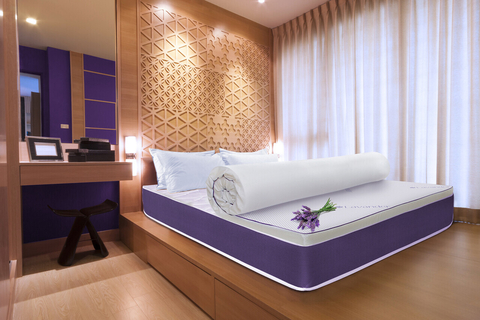 Topper Dual Confort Lavanda Memory, 160x200 cm, 7 Zone de Confort