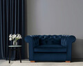 Fotoliu Oxford Chesterfield, Albastru