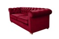 Canapea extensibila Oxford Chesterfield, 3 locuri, Red