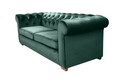 Canapea extensibila Oxford Chesterfield, 3 locuri, Green