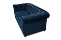 Canapea Oxford Chesterfield, 2 locuri, Albastru