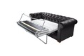 Canapea extensibila Oxford Chesterfield, 3 locuri, Graphite
