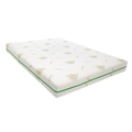Pachet saltea ortopedica Relax Aloe Vera 140x200x17 cm, spuma  Memory 2 cm, pilota 200x220 cm si 2 perne 50x70 cm