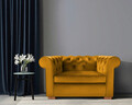 Fotoliu Oxford Chesterfield, Mustard