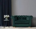 Fotoliu Oxford Chesterfield, Verde