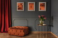 Taburet Oxford Chesterfield, Rust Maro rosiatic