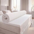 Topper Argentum Latex 160x200 cm, spuma latex, medie, 4 cm, husa detasabila cu ioni de argint, lavabila