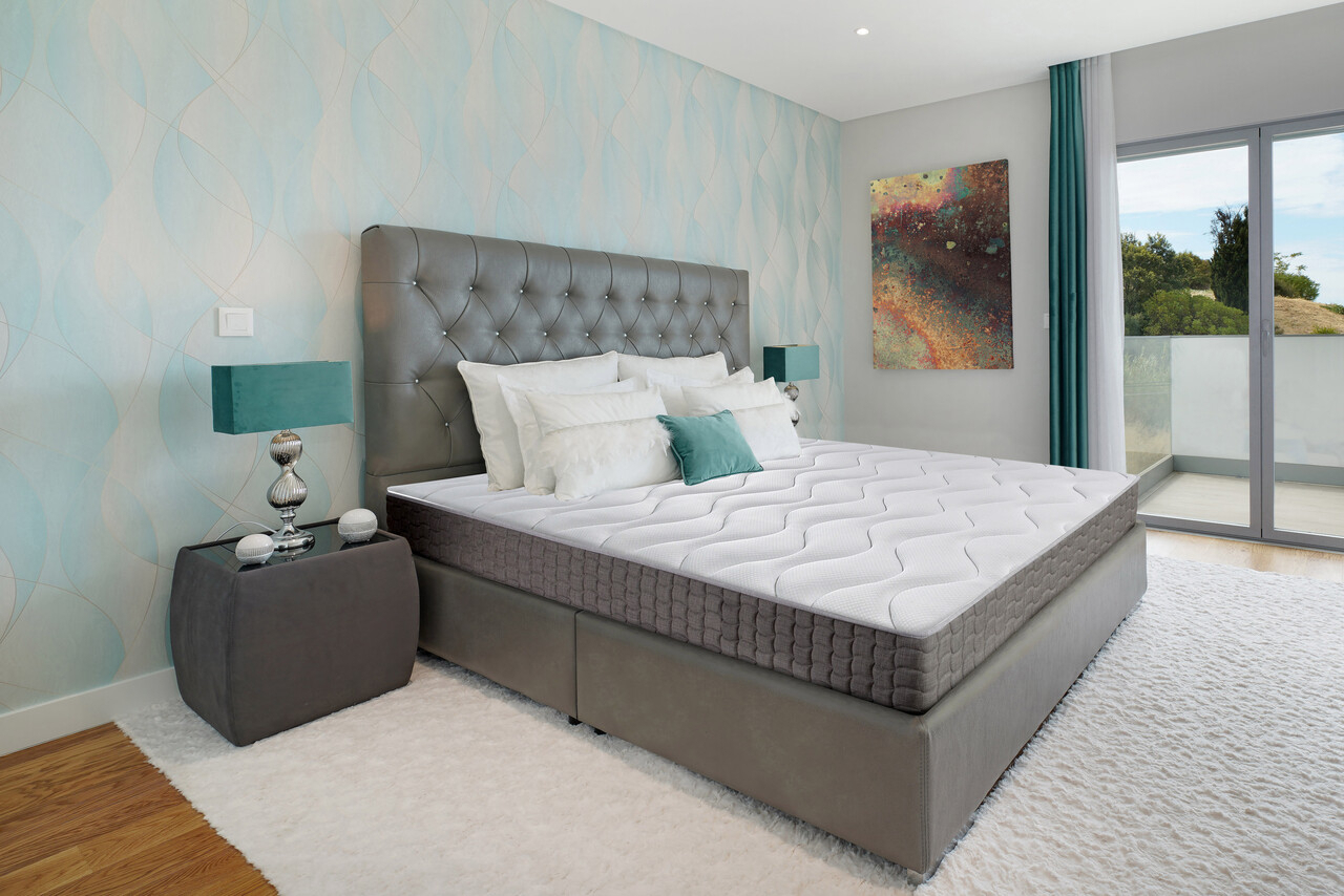 Saltea ortopedica, Aligna, 160x200 cm, Arcuri Bonnell, Fermitate Medie