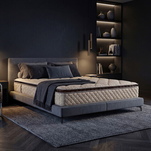 Saltea ortopedica, Intense Memory Pocket, 180x200x28 cm, cu Arcuri Individuale, spuma Memory, fermitate medie