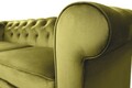 Canapea extensibila Oxford Chesterfield, 3 locuri, Olive