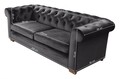Canapea extensibila Oxford Chesterfield, 3 locuri, Graphite