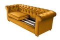 Canapea extensibila Oxford Chesterfield, 3 locuri, Mustard
