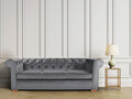 Canapea Oxford Chesterfield, 3 locuri, Gri antracit